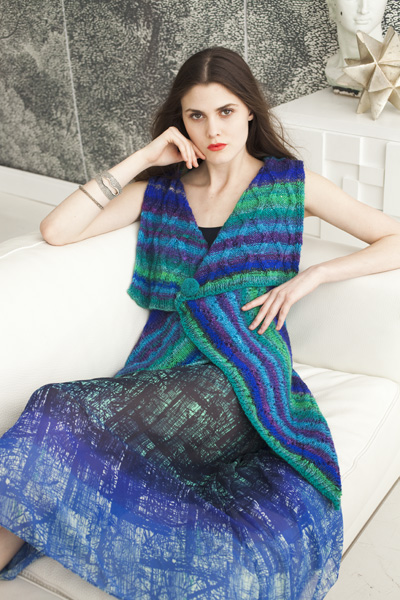 Garment knitted in Noro SIlk Garden colour 8