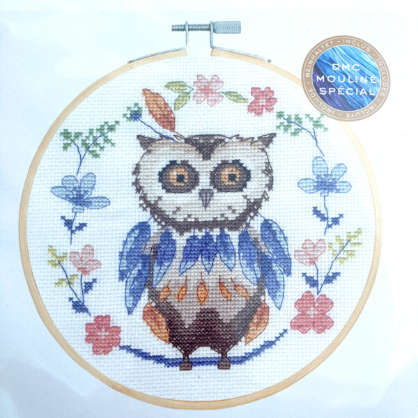DMC Cross-stitch Kit Folk Owl